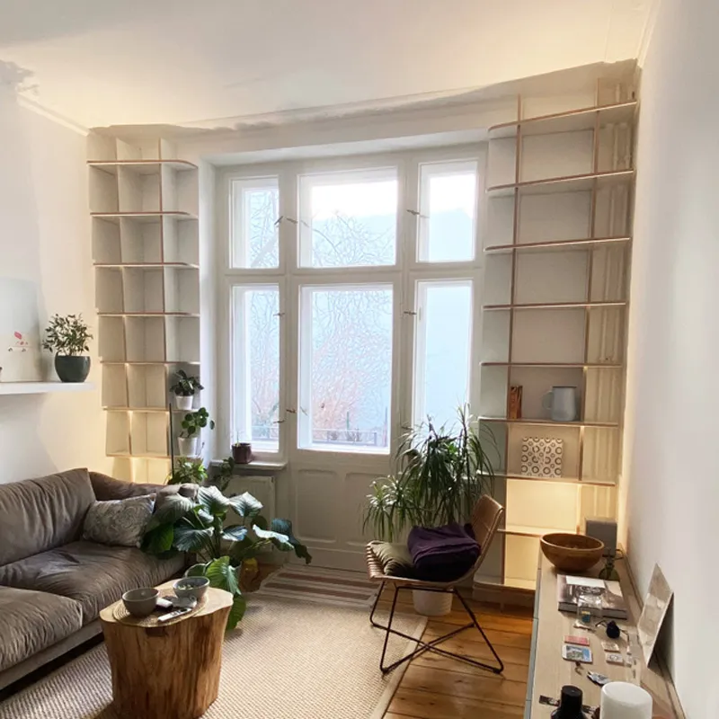 Regale um Fenster